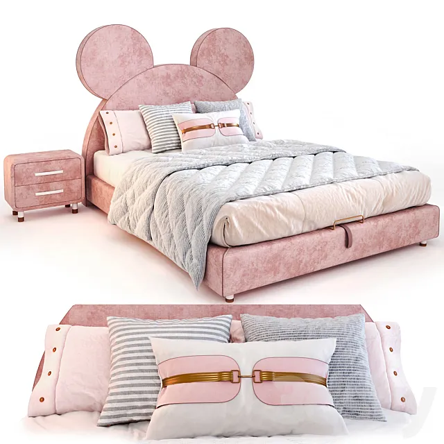 Children Bear Bed 3D Model Children Bear Bed 3D Model