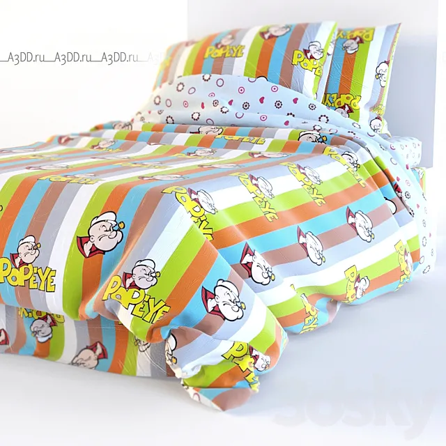 Children bed 1000h1600 4 3D Model Children bed 1000h1600 4 3D Model
