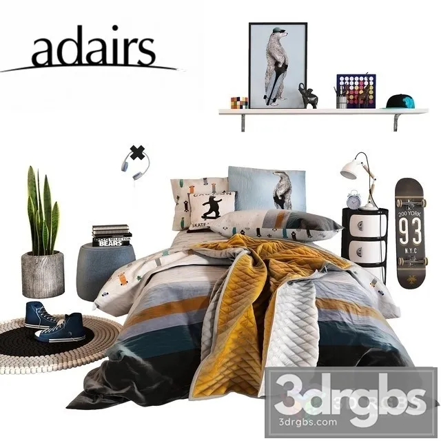 Children Bedroom Set 05 3D Model Download Children Bedroom Set 05 3D Model Download