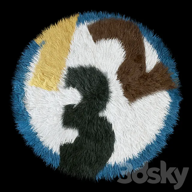 Children carpet round 1-2-3 3DModel Children carpet round 1-2-3 3DModel
