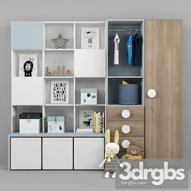 Children Chest Of Drawer 2 3D Model Download