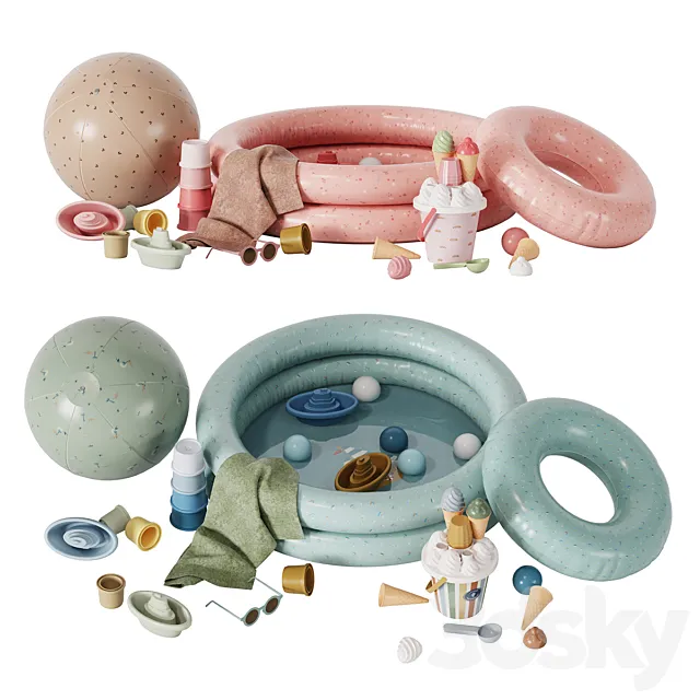 children decor set 10 3D Model