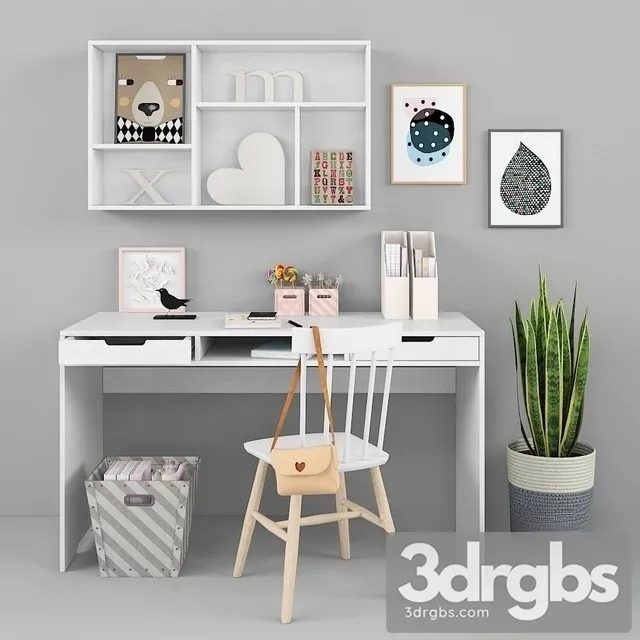 Children Desk And Decor 13 3D Model Download Children Desk And Decor 13 3D Model Download