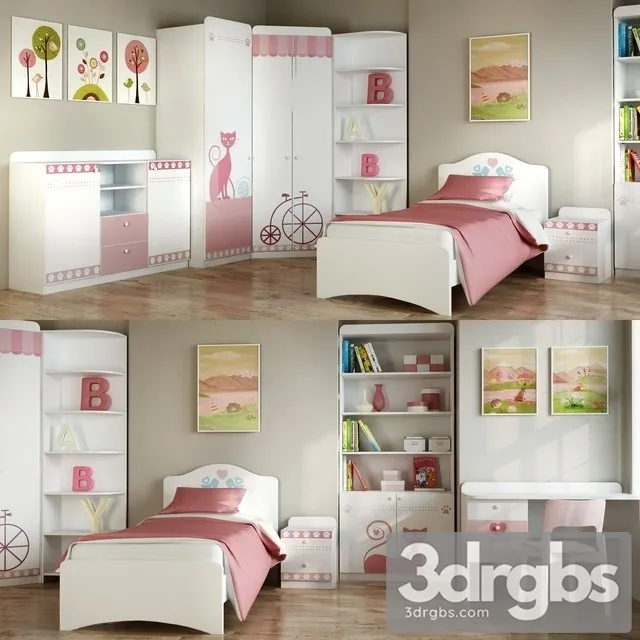 Children Furniture Cats From Tesca 3D Model Download