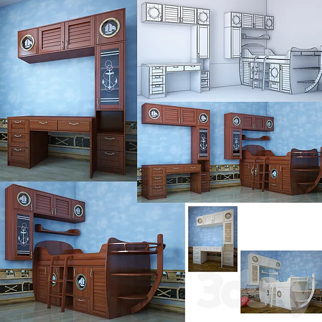 Children in “the marine” style 3DModel