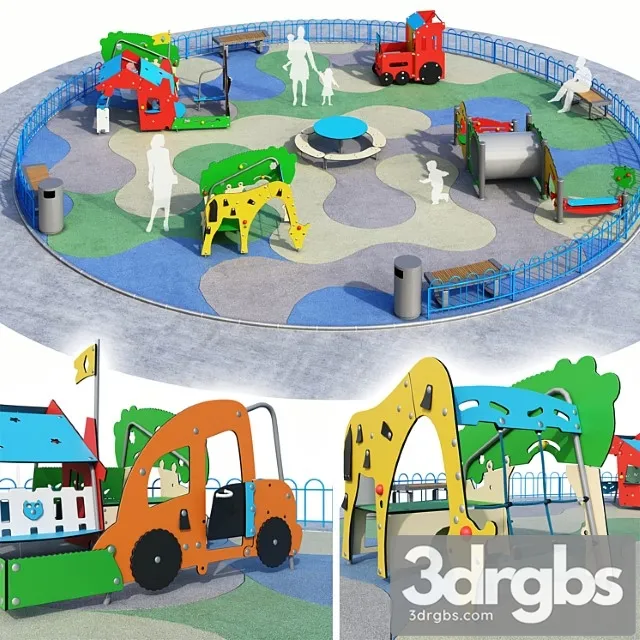 Children Kompan Playground 3D Model Download
