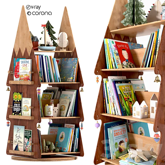 children library01 3D Model