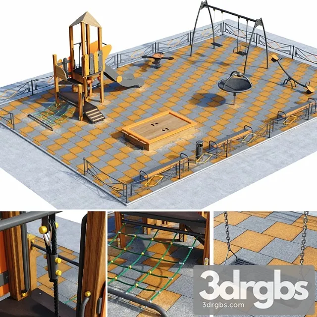 Children playground 14 3D Model Download