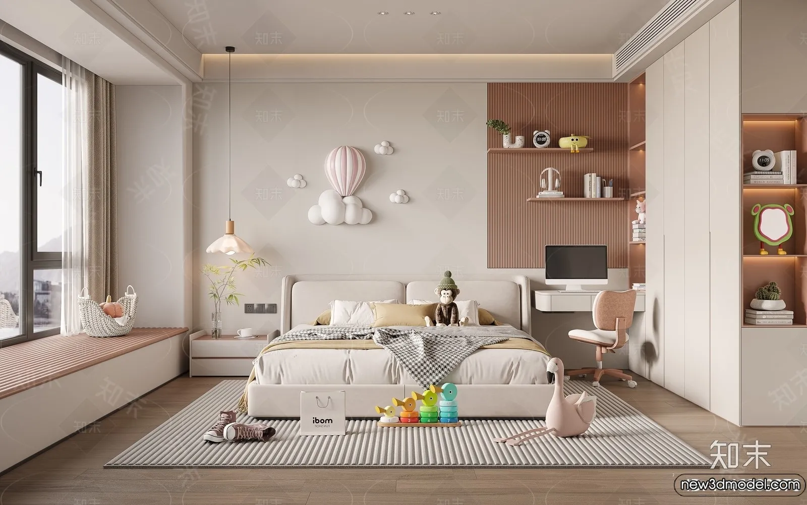Children Room – 3D Interior Scene – Girl Room – 172 Children Room – 3D Interior Scene – Girl Room – 172