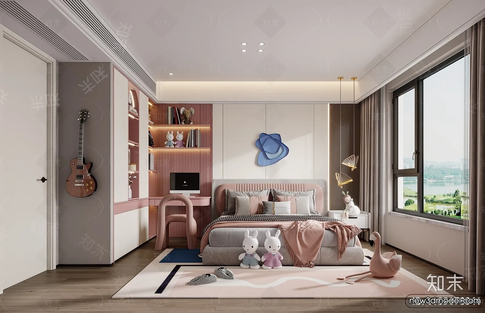 Children Room – 3D Interior Scene – Girl Room – 176 Children Room – 3D Interior Scene – Girl Room – 176