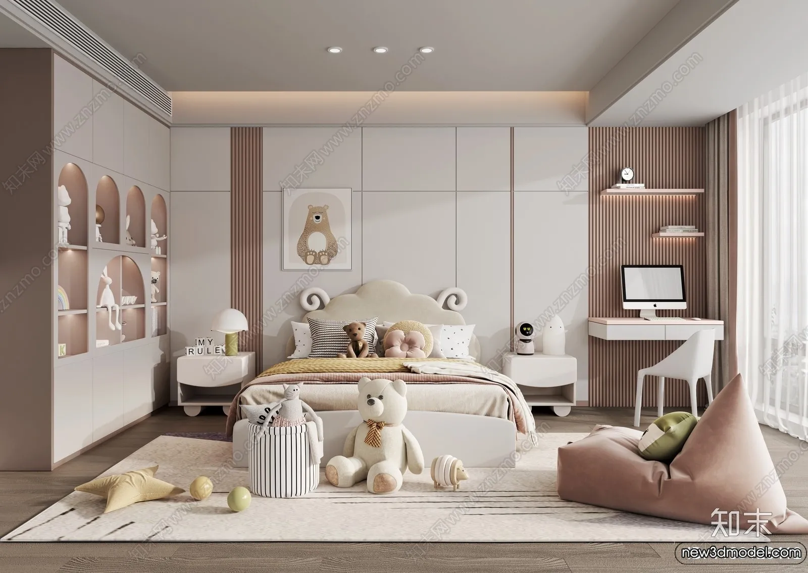 Children Room – 3D Interior Scene – Girl Room – 177 Children Room – 3D Interior Scene – Girl Room – 177