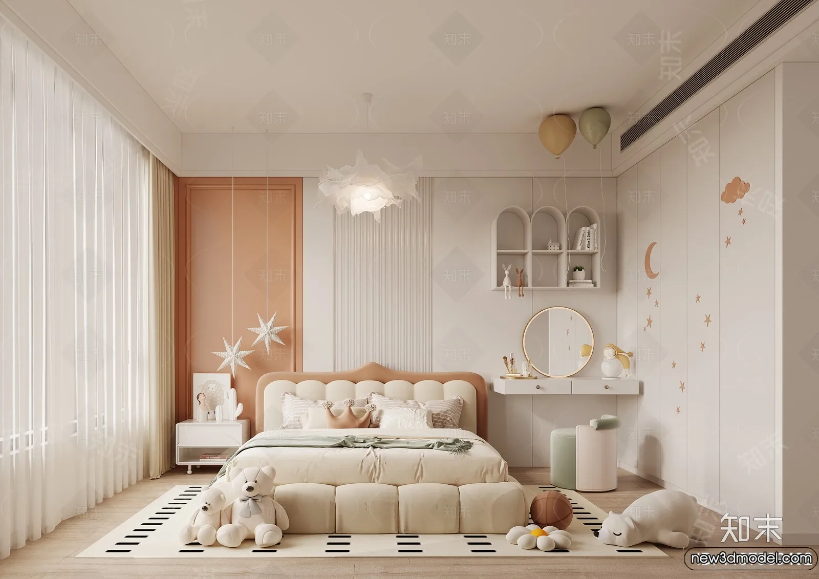 Children Room – 3D Interior Scene – Girl Room – 178 Children Room – 3D Interior Scene – Girl Room – 178