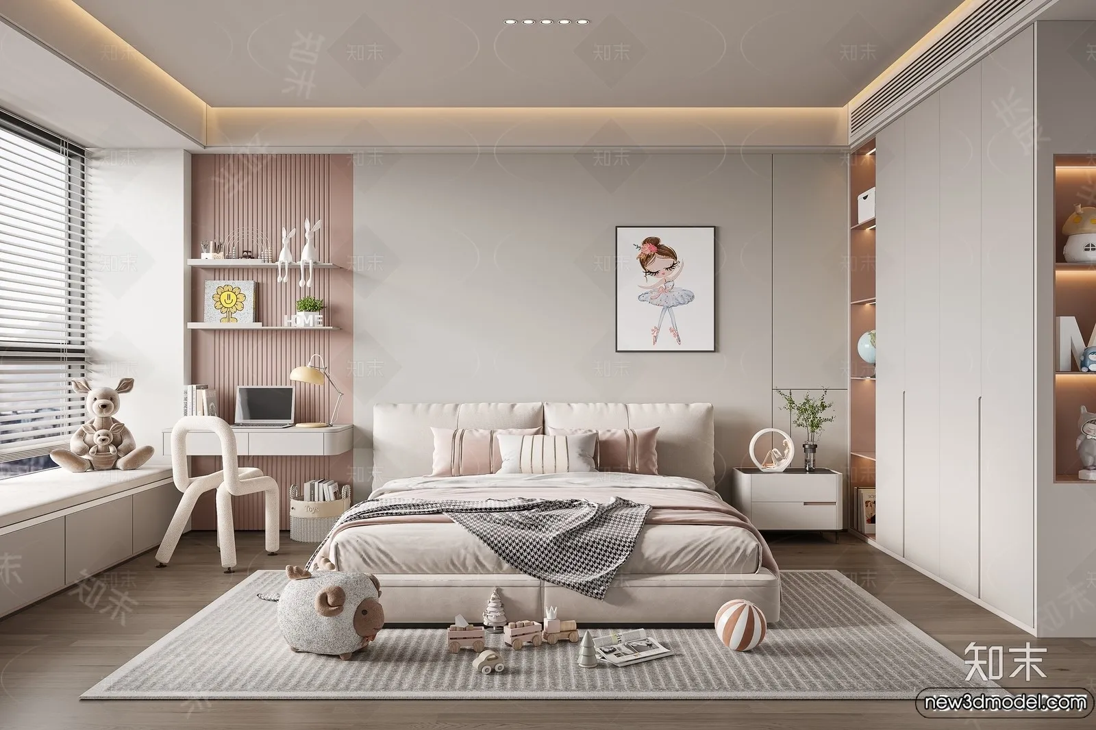 Children Room – 3D Interior Scene – Girl Room – 181 Children Room – 3D Interior Scene – Girl Room – 181