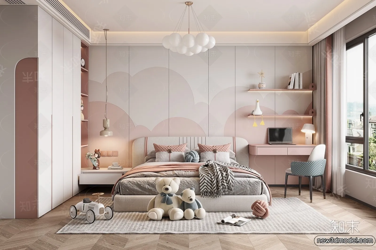 Children Room – 3D Interior Scene – Girl Room – 183 Children Room – 3D Interior Scene – Girl Room – 183