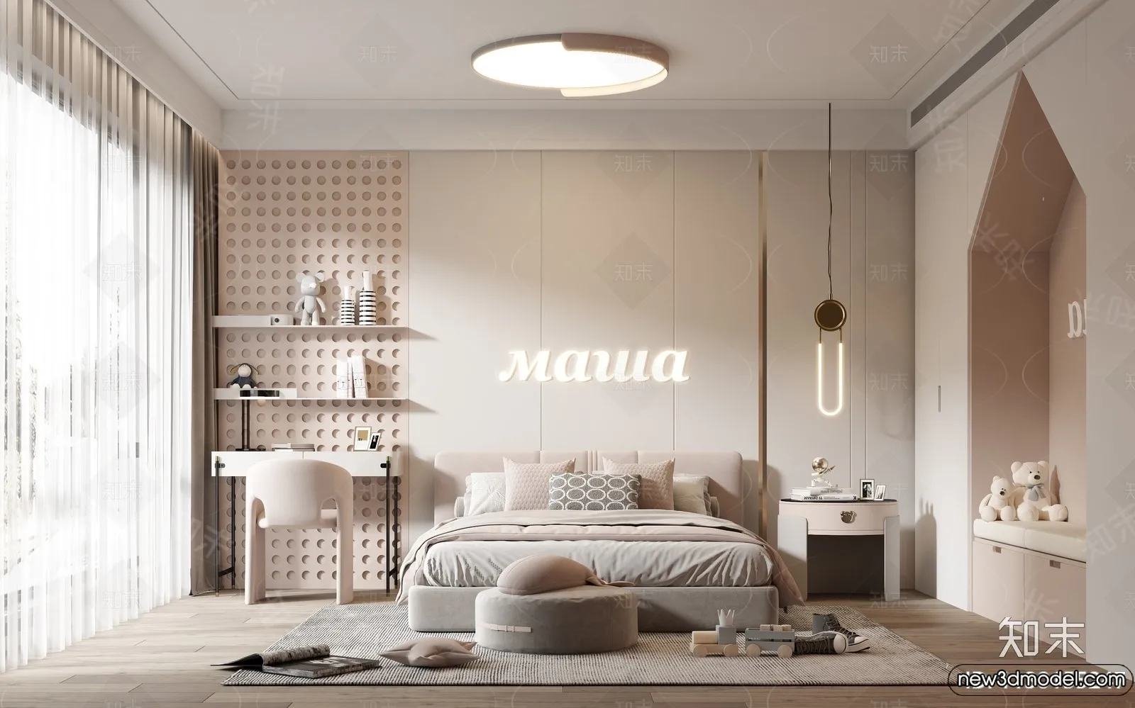 Children Room – 3D Interior Scene – Girl Room – 184 Children Room – 3D Interior Scene – Girl Room – 184