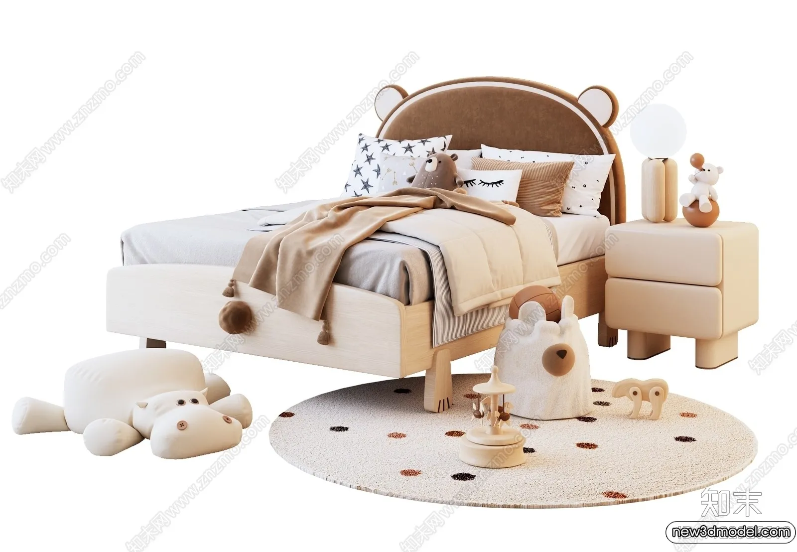 Children Room – 3D Interior Scene – Girl Room – 188 Children Room – 3D Interior Scene – Girl Room – 188