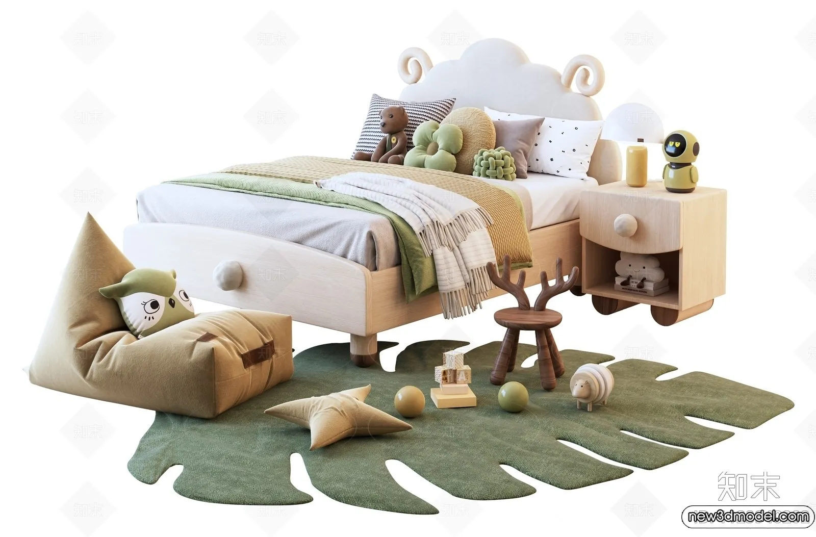 Children Room – 3D Interior Scene – Girl Room – 189 Children Room – 3D Interior Scene – Girl Room – 189