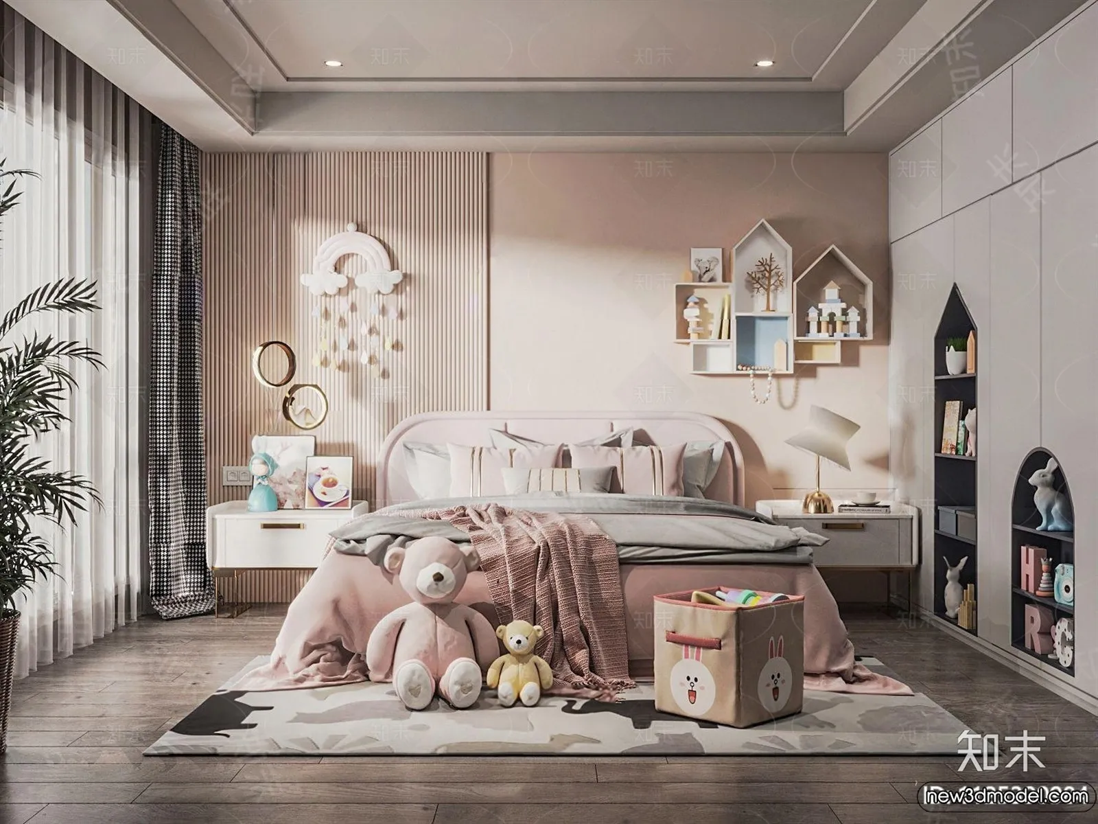 Children Room – 3D Interior Scene – Girl Room – 190 Children Room – 3D Interior Scene – Girl Room – 190