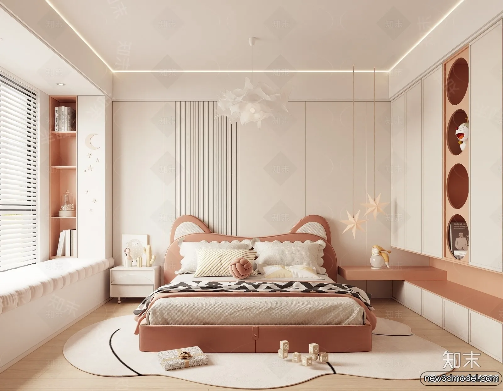 Children Room – 3D Interior Scene – Girl Room – 192 Children Room – 3D Interior Scene – Girl Room – 192