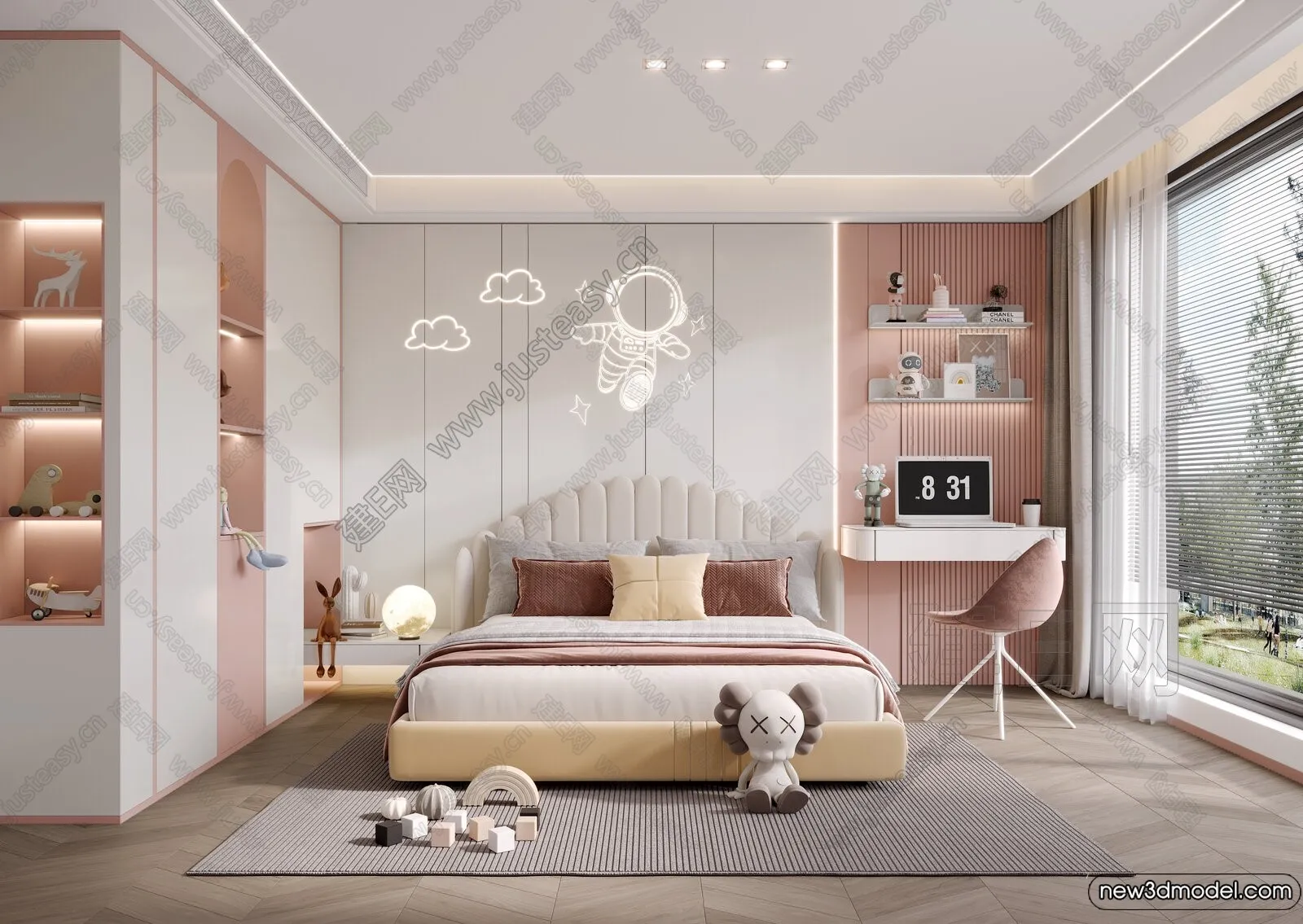 Children Room – 3D Interior Scene – Girl Room – 193 Children Room – 3D Interior Scene – Girl Room – 193