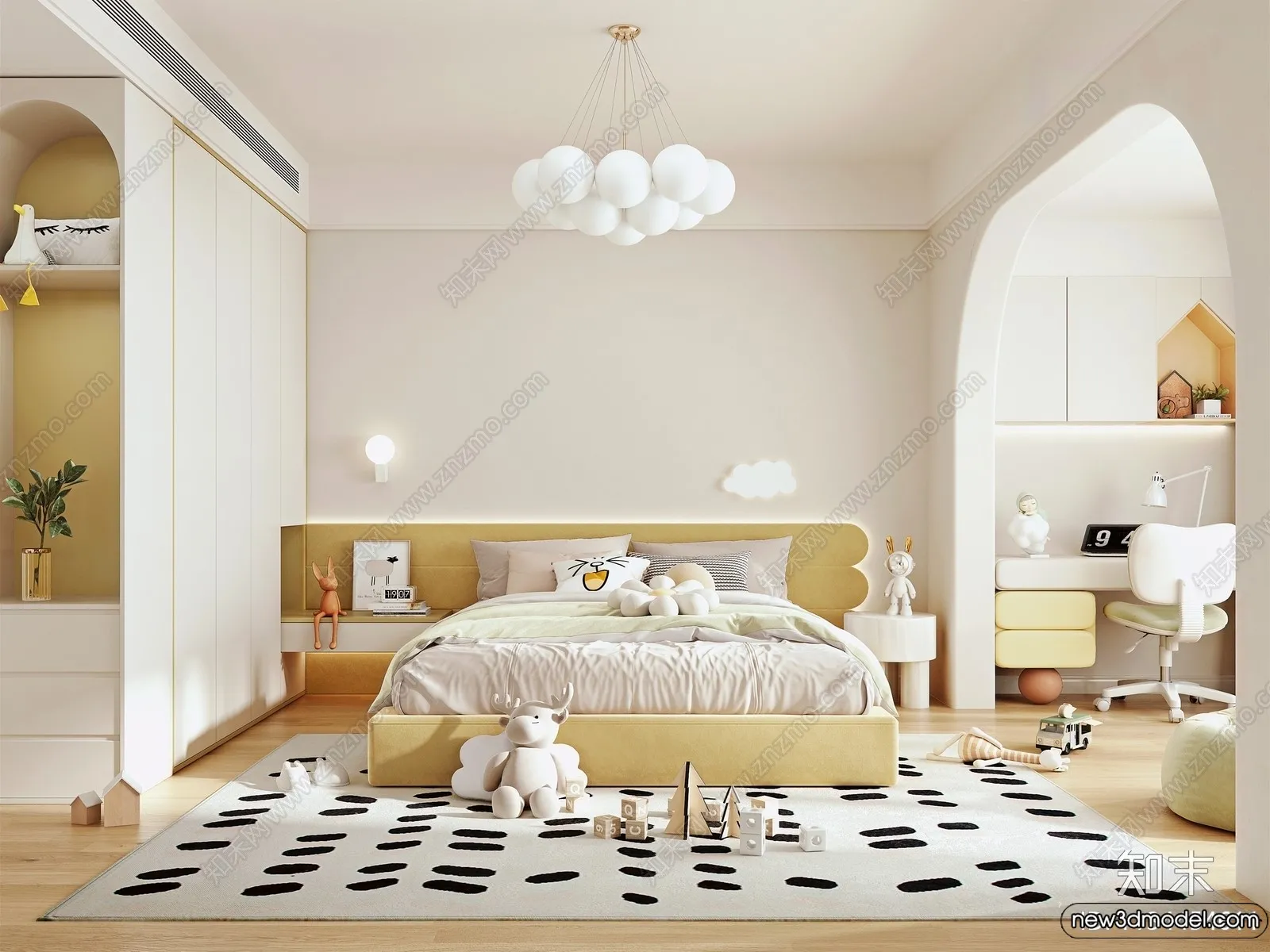 Children Room – 3D Interior Scene – Girl Room – 194 Children Room – 3D Interior Scene – Girl Room – 194