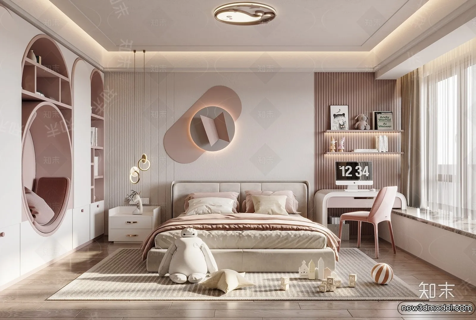 Children Room – 3D Interior Scene – Girl Room – 195 Children Room – 3D Interior Scene – Girl Room – 195