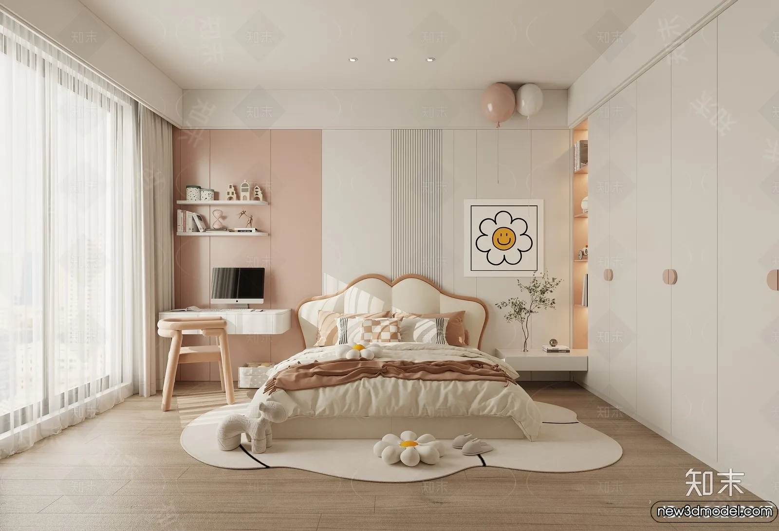 Children Room – 3D Interior Scene – Girl Room – 196 Children Room – 3D Interior Scene – Girl Room – 196