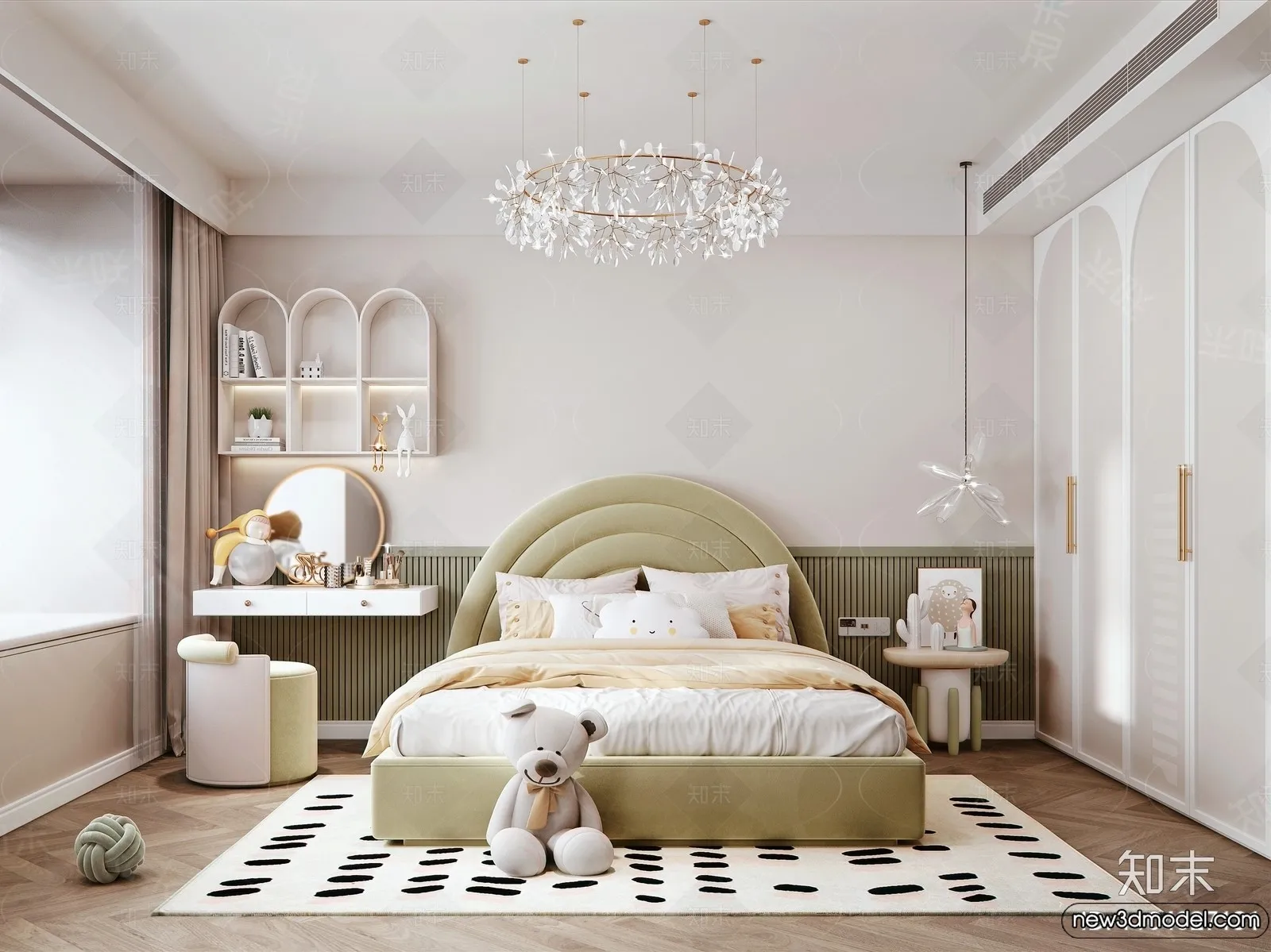 Children Room – 3D Interior Scene – Girl Room – 197 Children Room – 3D Interior Scene – Girl Room – 197