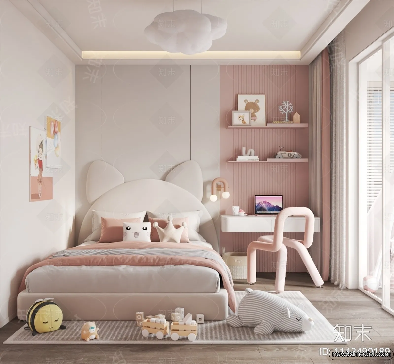 Children Room – 3D Interior Scene – Girl Room – 198 Children Room – 3D Interior Scene – Girl Room – 198