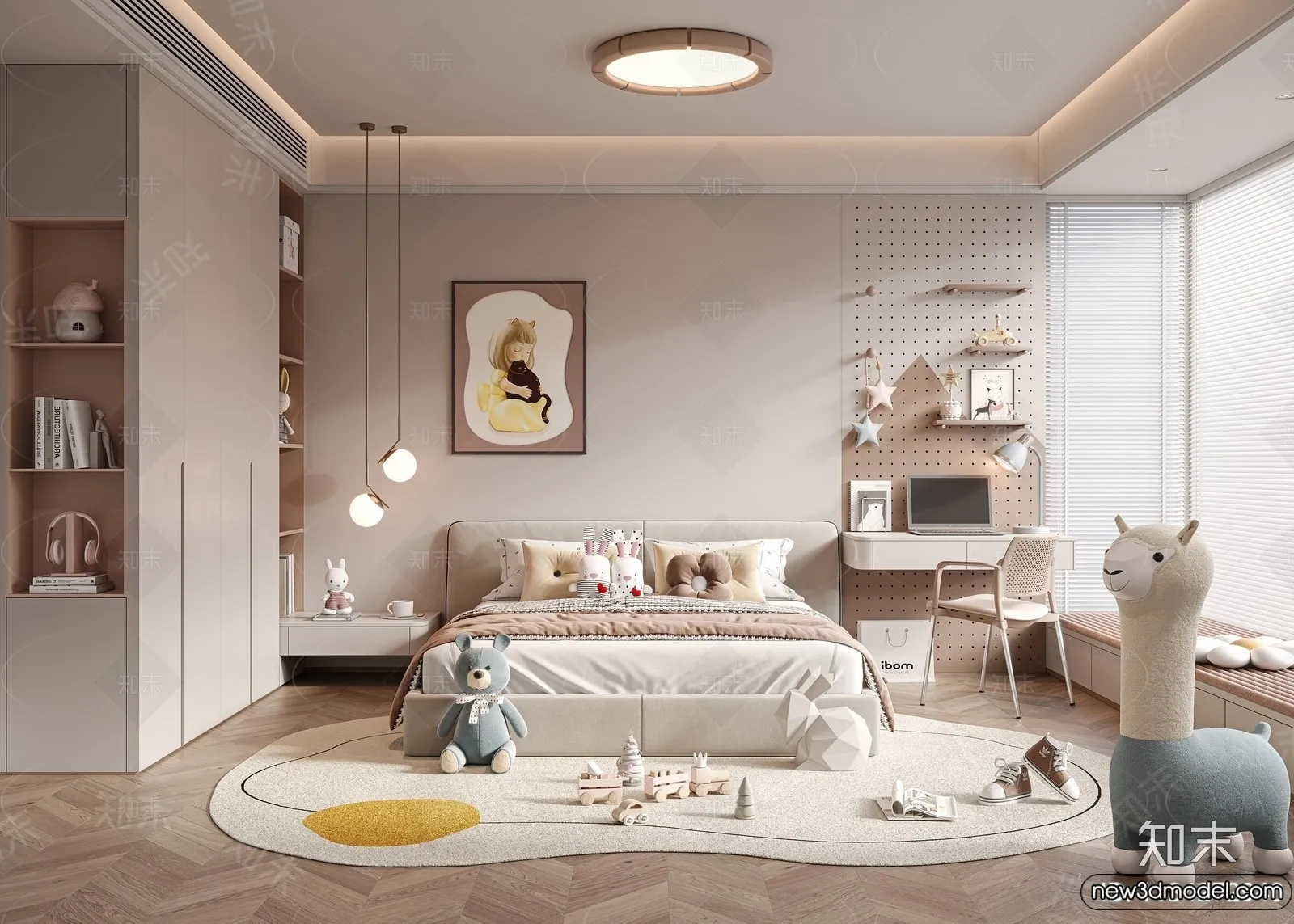 Children Room – 3D Interior Scene – Girl Room – 199 Children Room – 3D Interior Scene – Girl Room – 199