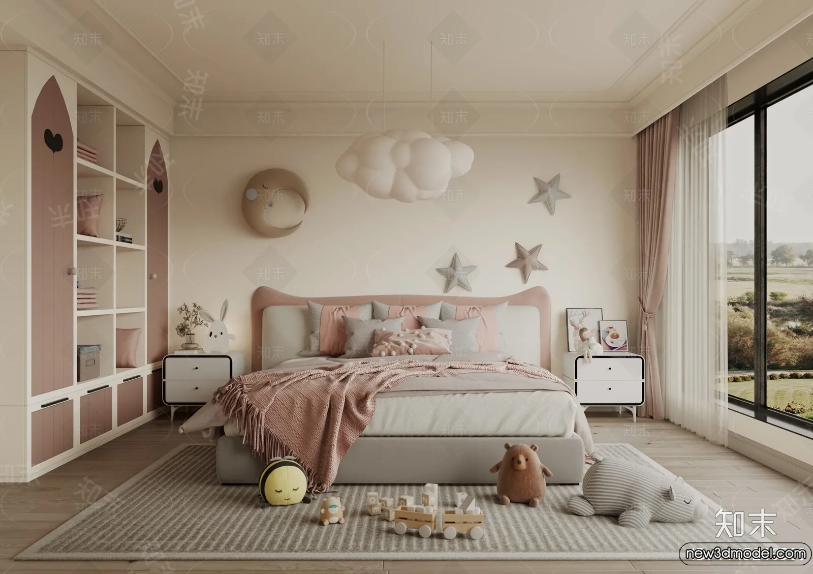 Children Room – 3D Interior Scene – Girl Room – 200 Children Room – 3D Interior Scene – Girl Room – 200