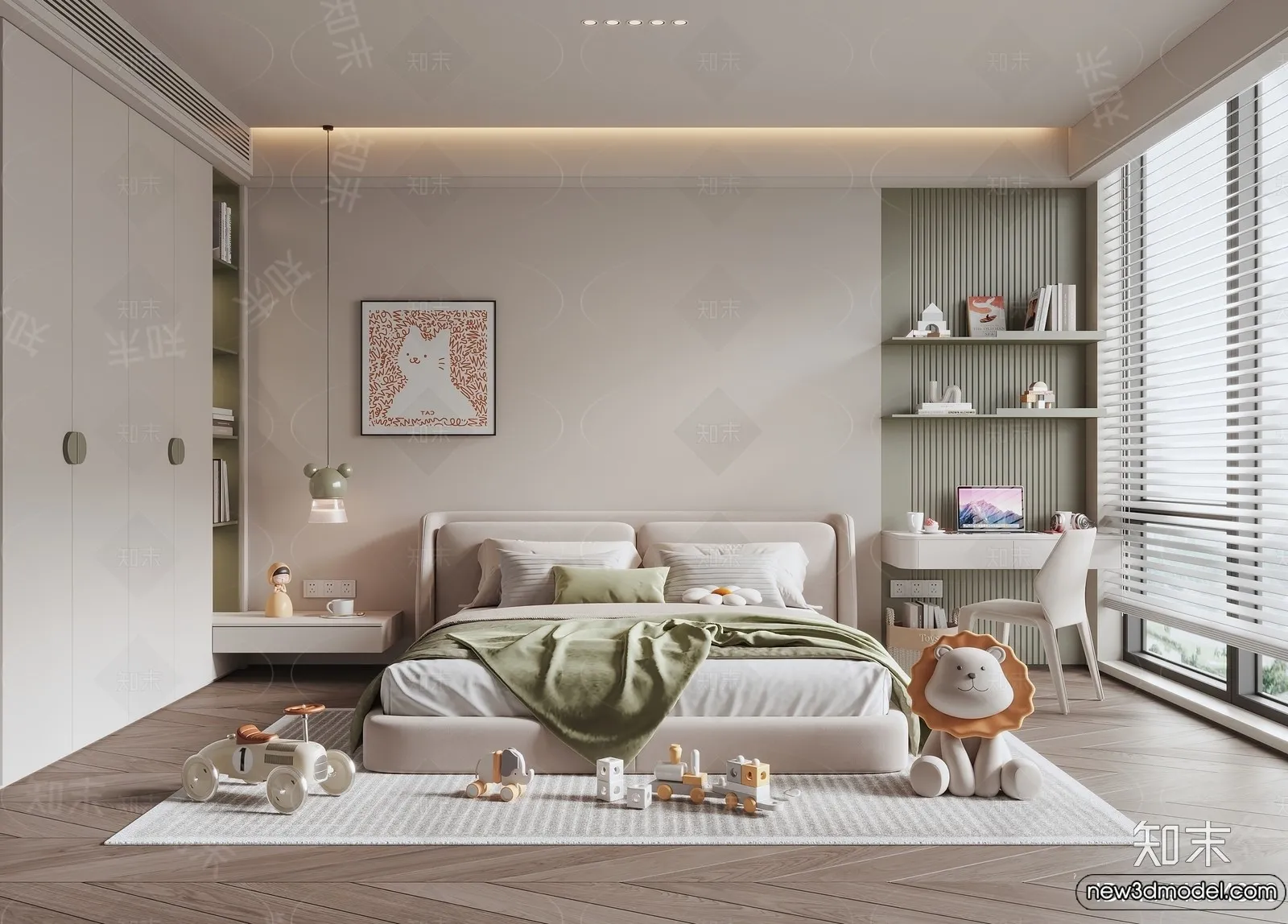 Children Room – 3D Interior Scene – Girl Room – 201 Children Room – 3D Interior Scene – Girl Room – 201