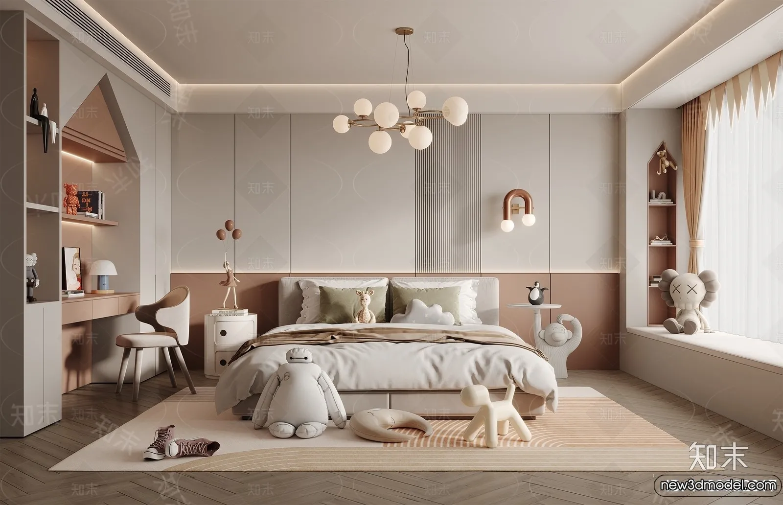 Children Room – 3D Interior Scene – Girl Room – 202 Children Room – 3D Interior Scene – Girl Room – 202