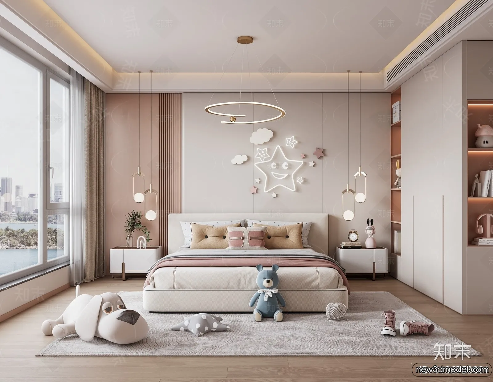 Children Room – 3D Interior Scene – Girl Room – 203 Children Room – 3D Interior Scene – Girl Room – 203