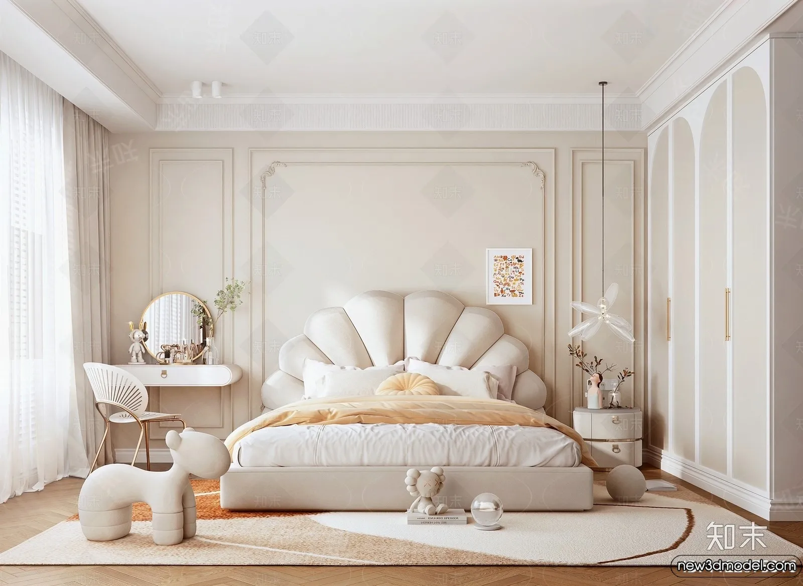 Children Room – 3D Interior Scene – Girl Room – 205 Children Room – 3D Interior Scene – Girl Room – 205