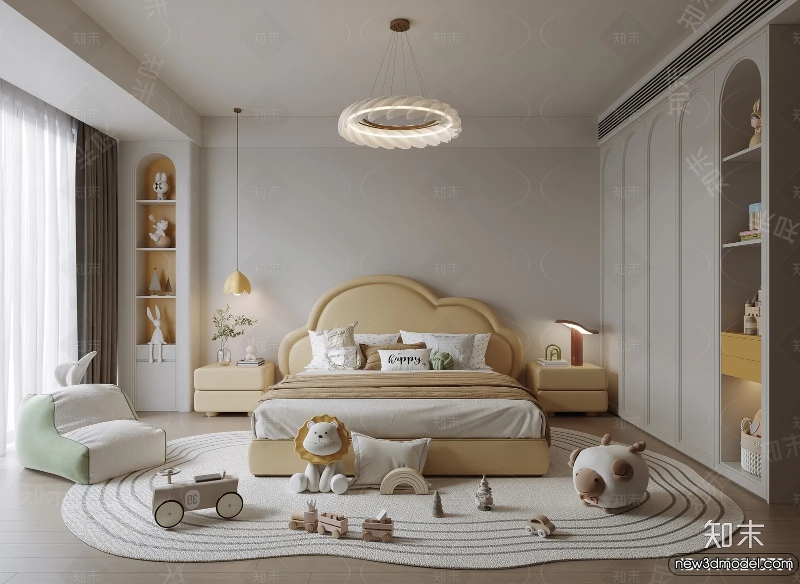 Children Room – 3D Interior Scene – Girl Room – 206 Children Room – 3D Interior Scene – Girl Room – 206