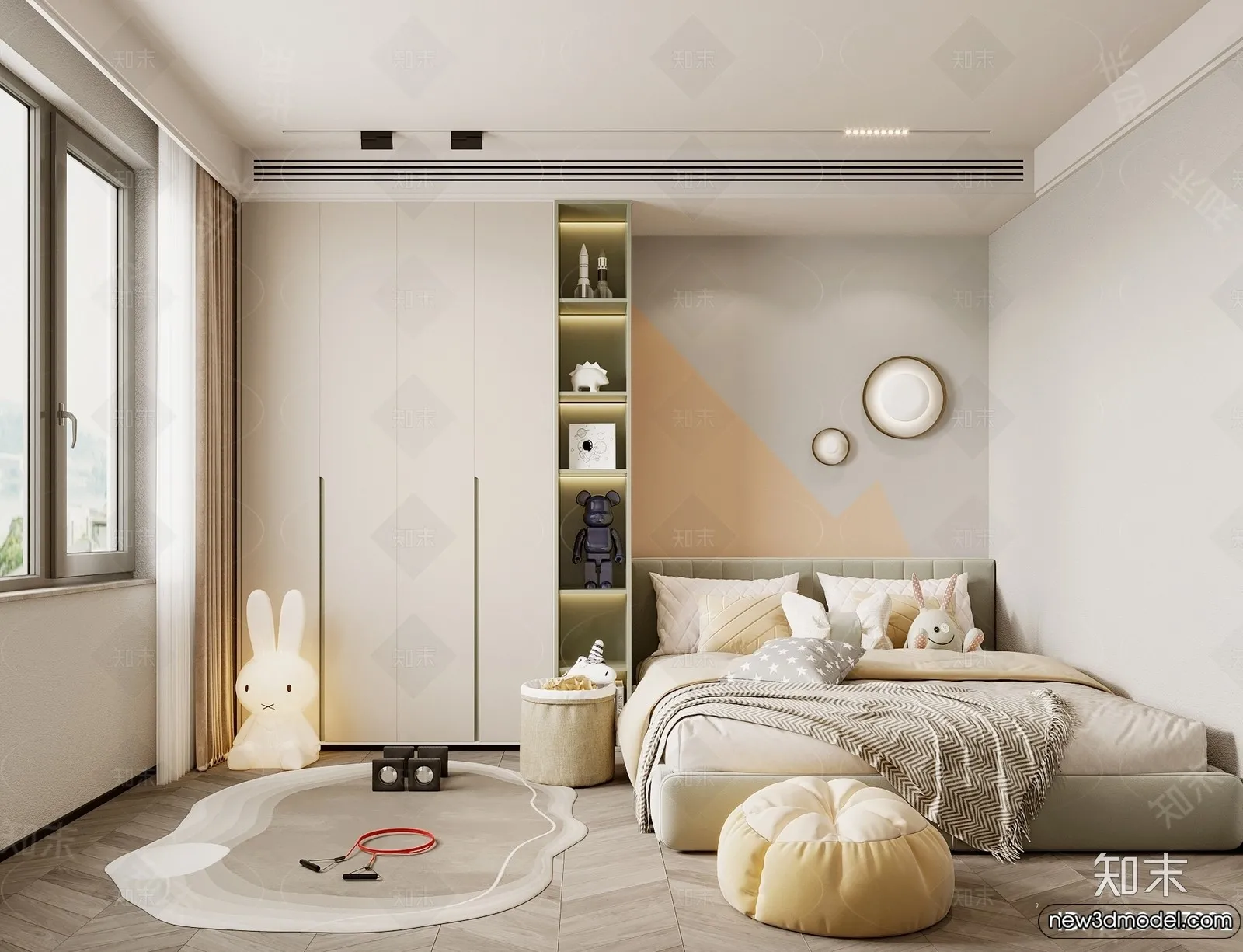 Children Room – 3D Interior Scene – Girl Room – 207 Children Room – 3D Interior Scene – Girl Room – 207