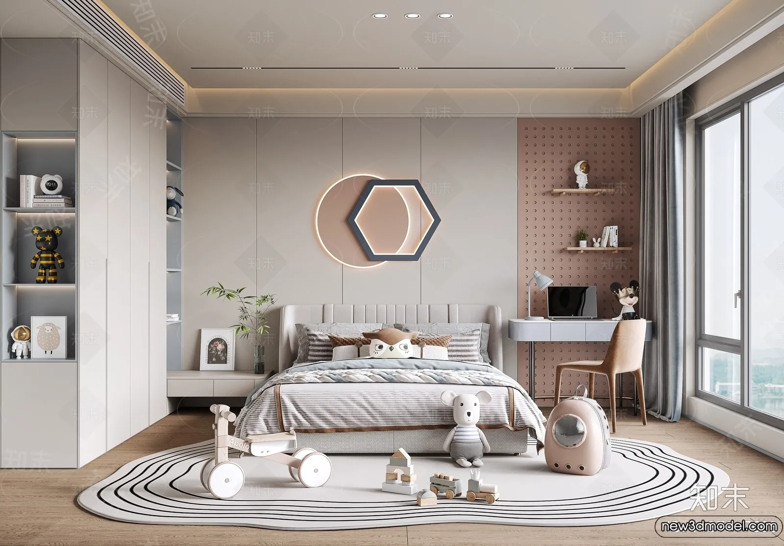 Children Room – 3D Interior Scene – Girl Room – 208 Children Room – 3D Interior Scene – Girl Room – 208