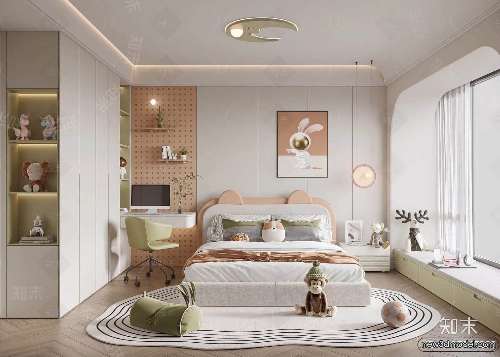 Children Room – 3D Interior Scene – Girl Room – 209 Children Room – 3D Interior Scene – Girl Room – 209