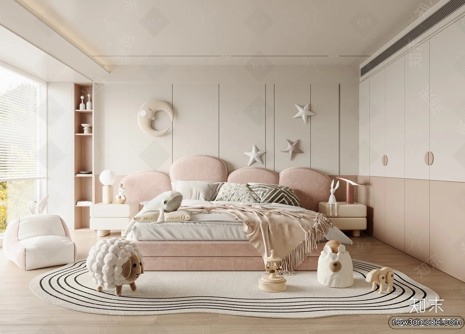 Children Room – 3D Interior Scene – Girl Room – 211 Children Room – 3D Interior Scene – Girl Room – 211