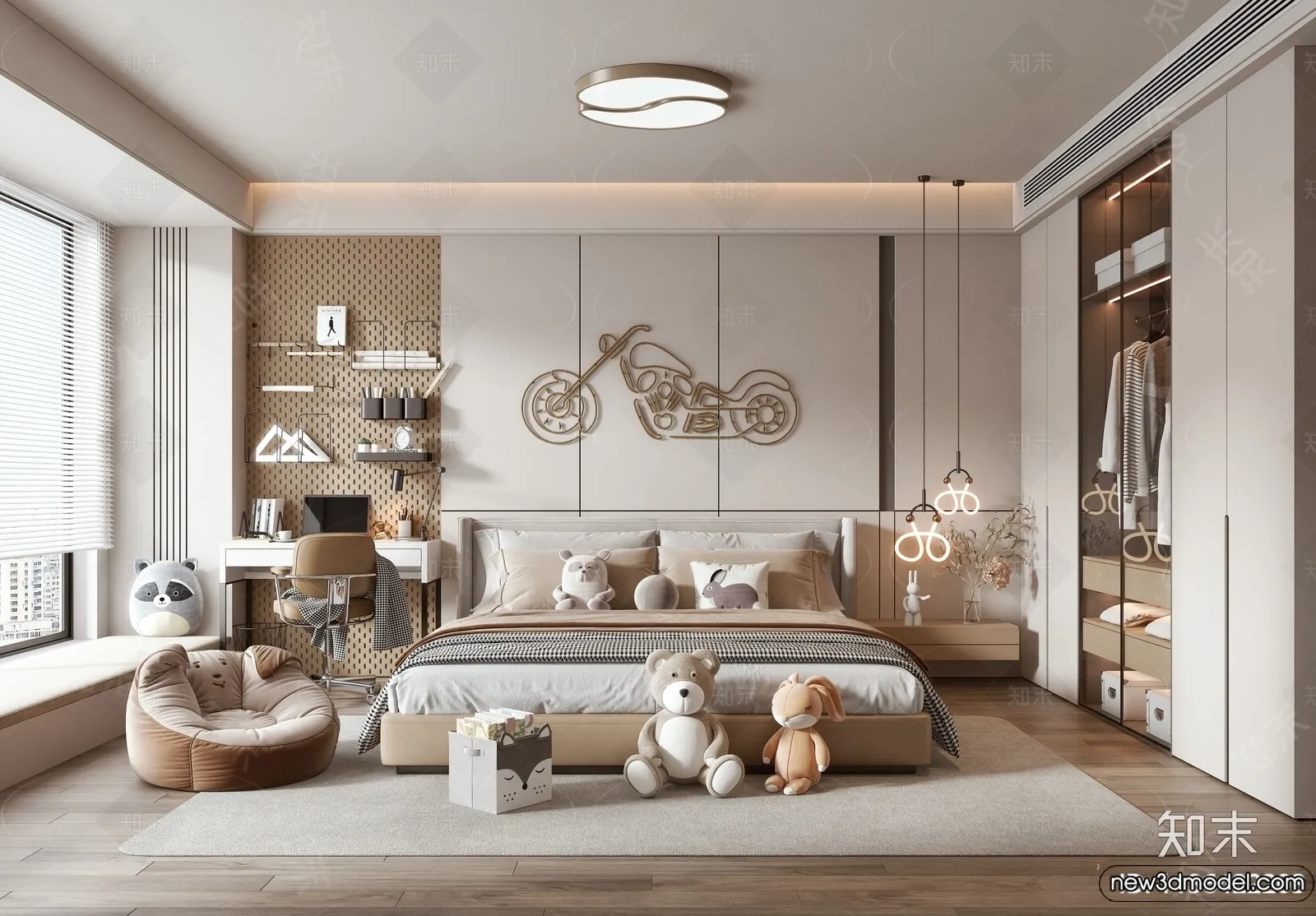 Children Room – 3D Interior Scene – Girl Room – 213 Children Room – 3D Interior Scene – Girl Room – 213