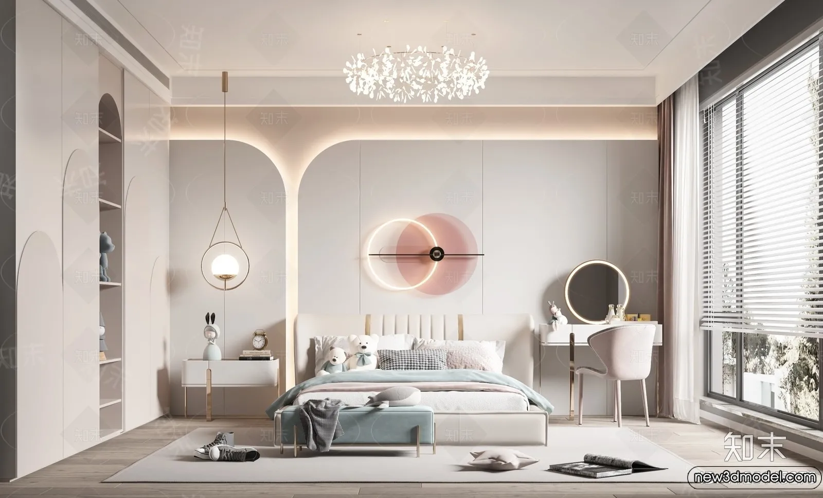 Children Room – 3D Interior Scene – Girl Room – 215 Children Room – 3D Interior Scene – Girl Room – 215