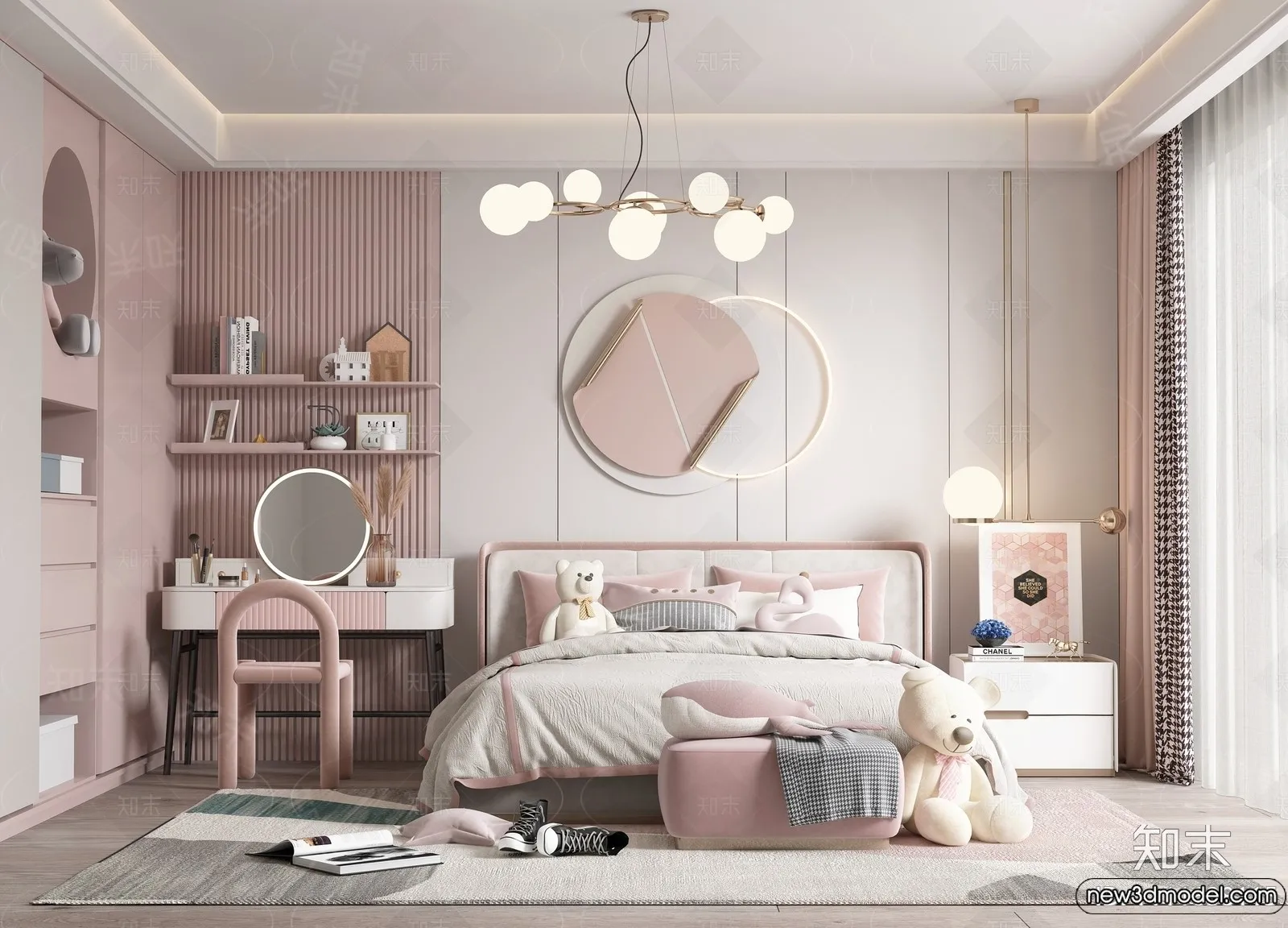 Children Room – 3D Interior Scene – Girl Room – 223 Children Room – 3D Interior Scene – Girl Room – 223