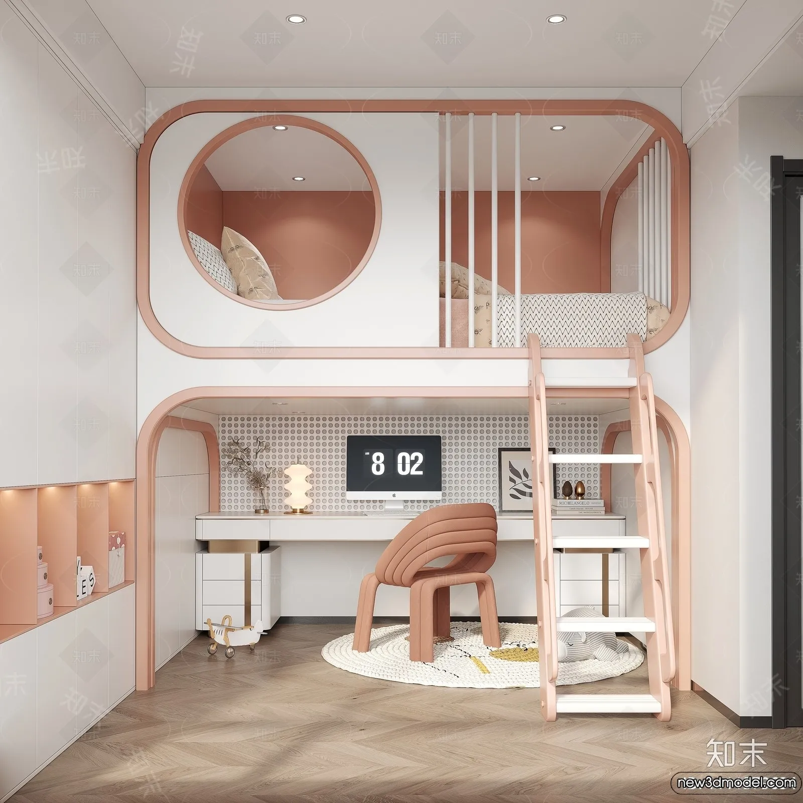 Children Room – 3D Interior Scene – Girl Room – 224 Children Room – 3D Interior Scene – Girl Room – 224