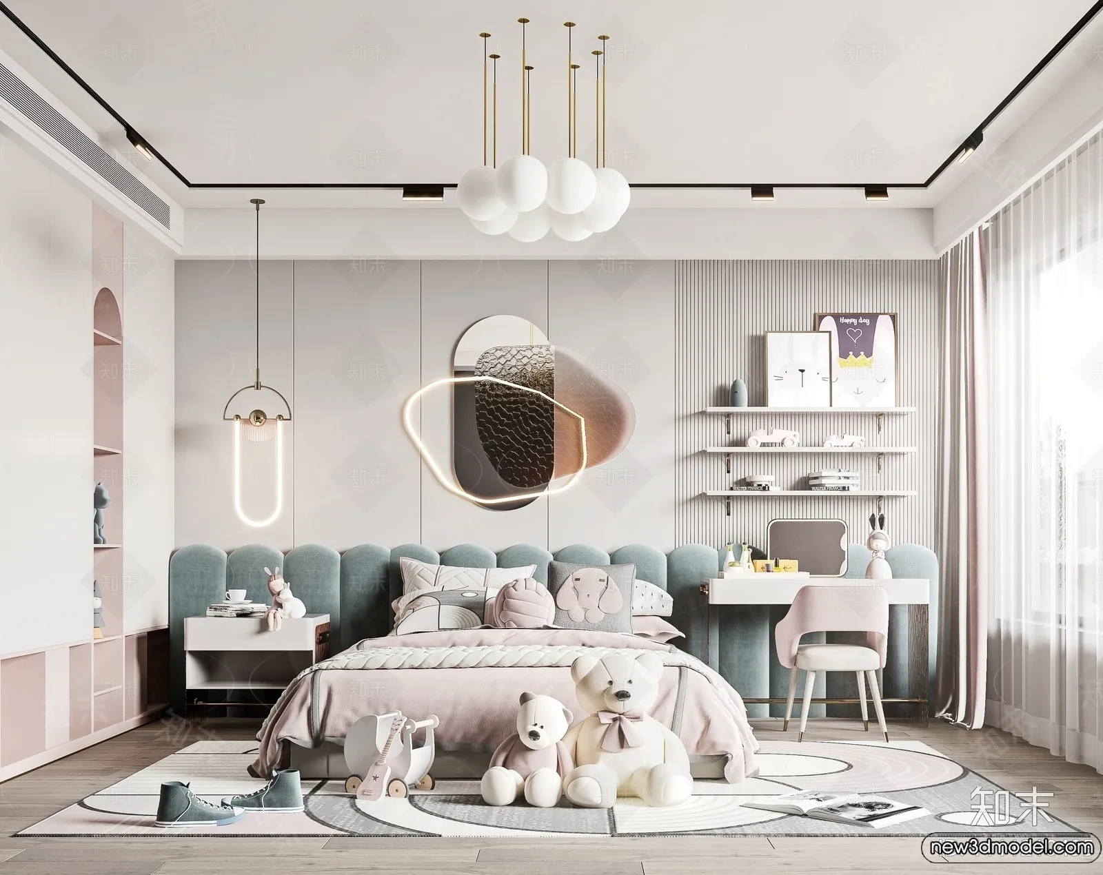 Children Room – 3D Interior Scene – Girl Room – 225 Children Room – 3D Interior Scene – Girl Room – 225