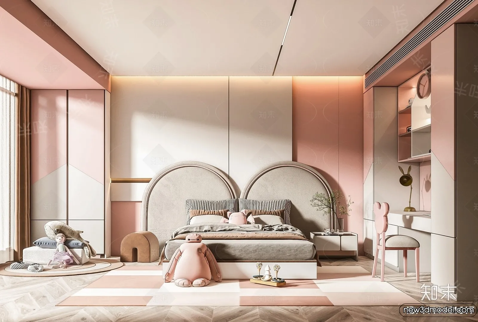 Children Room – 3D Interior Scene – Girl Room – 226 Children Room – 3D Interior Scene – Girl Room – 226