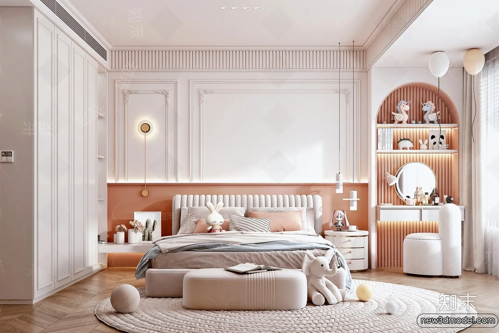 Children Room – 3D Interior Scene – Girl Room – 227 Children Room – 3D Interior Scene – Girl Room – 227