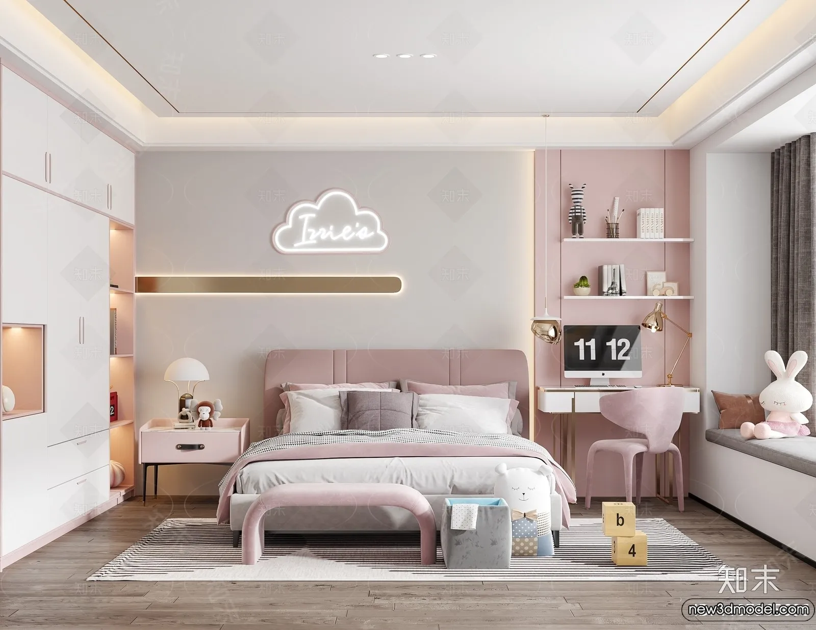 Children Room – 3D Interior Scene – Girl Room – 228 Children Room – 3D Interior Scene – Girl Room – 228