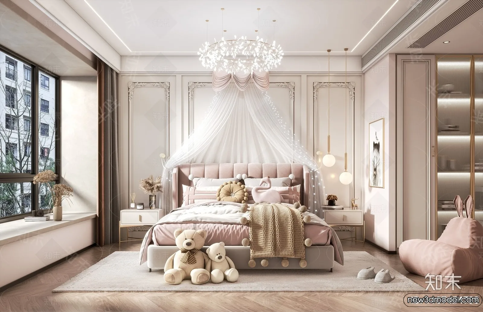 Children Room – 3D Interior Scene – Girl Room – 232 Children Room – 3D Interior Scene – Girl Room – 232