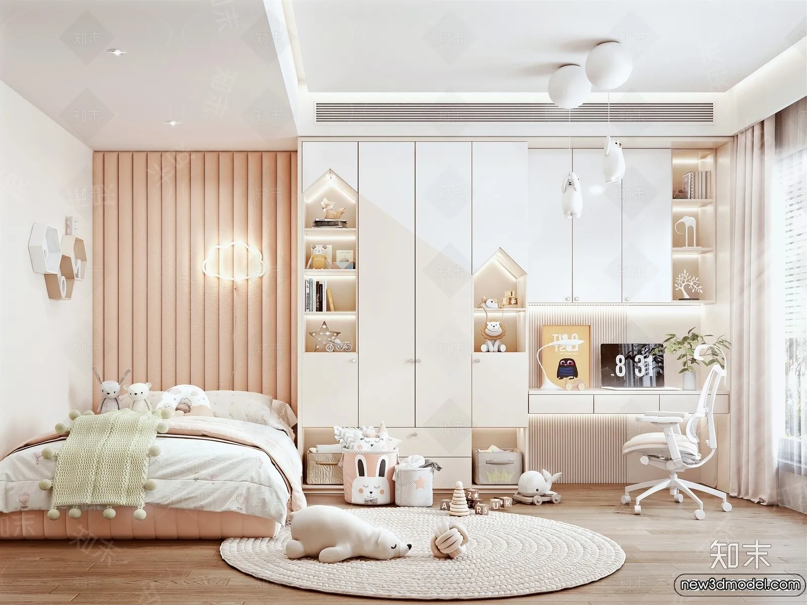Children Room – 3D Interior Scene – Girl Room – 234 Children Room – 3D Interior Scene – Girl Room – 234